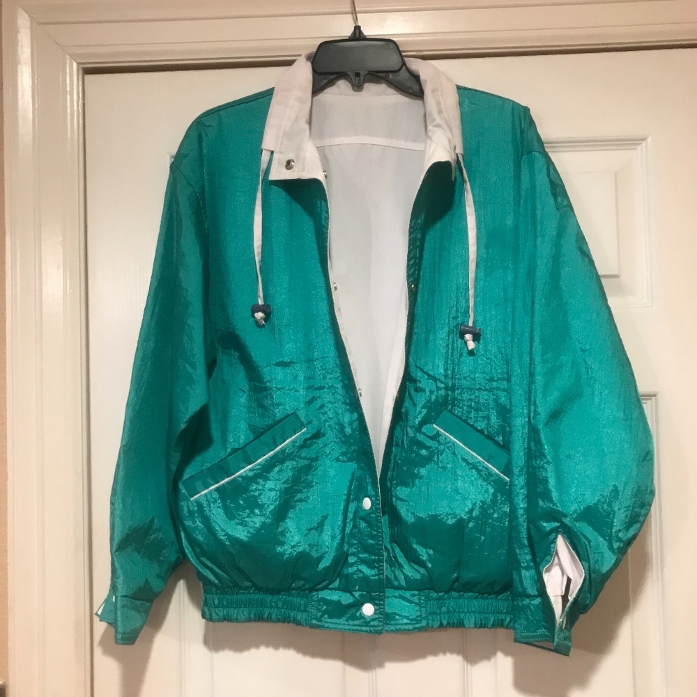 Reversible Light Weight Metallic Jacket Snap Butt… - image 5